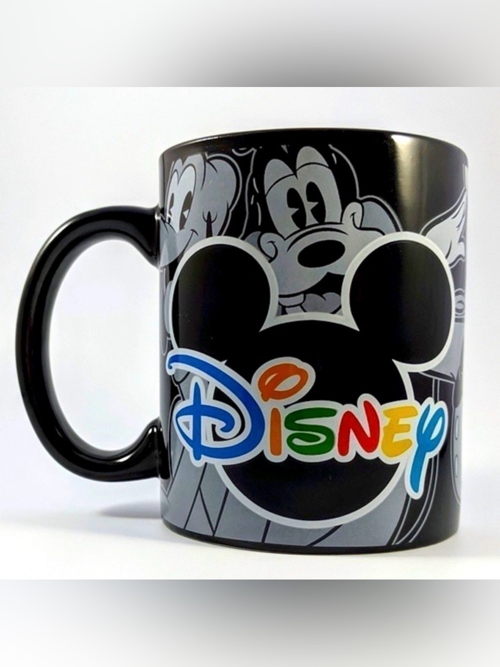 Disney Mickey Mouse Mug Black Coffee Cup Mickey Minnie Goofy Donald - Picture 2 of 3